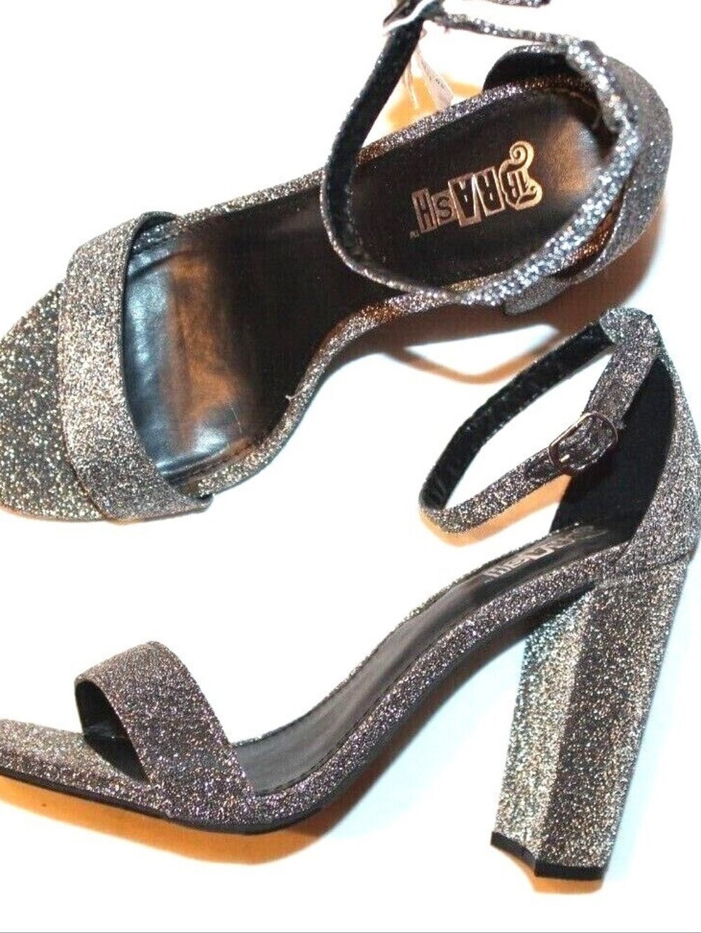 Glitter Block Heel Sandals